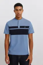 Поло з піке зі стоячим коміром slim fit