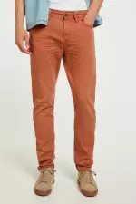 Брюки Slim Fit с пятью карманами