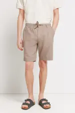 Бермуды slim fit из льна