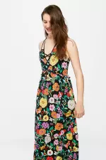 Платье миди с двойными бретелями