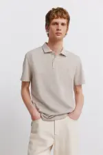 Однотонное поло приталенного кроя slim fit
