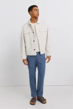 Фактурные брюки из льна comfort slim fit