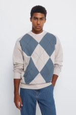 Світшот з ромбовим принтом