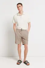 Бермуды slim fit из льна