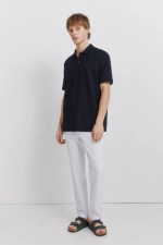 Поло пике классического кроя на молнии