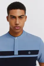 Поло з піке зі стоячим коміром slim fit
