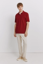 Поло пике классического кроя на молнии