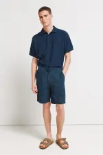 Бермуды slim fit из льна