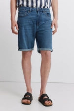 Базові джинсові бермуди slim fit