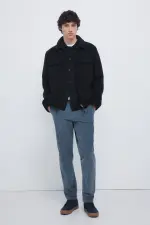 Штани чінос з вельвету крою slim fit