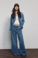 Джинсы wide high-rise