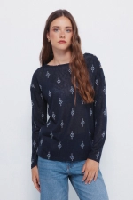 Футболка с длинным рукавом и принтом