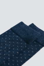 Довгі шкарпетки з контрастним принтом у вигляді горошку