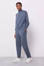 Сірий світшот на блискавці