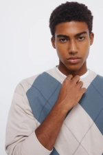 Світшот з ромбовим принтом