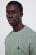 Структурований джемпер з круглим вирізом