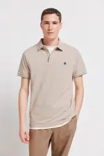 Поло пике Slim Fit с контрастными манжетами