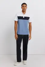 Поло пике в стиле колор-блок slim fit