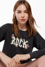 Свитшот "Rock" с цветами