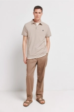 Поло піке Slim Fit з контрастними манжетами