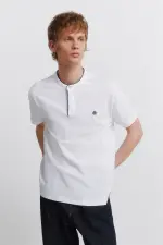 Поло з піке зі стоячим коміром slim fit