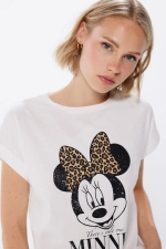 Футболка с Minnie leopard bow