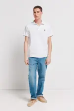 Поло пике Slim Fit с контрастными манжетами