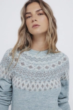 Джемпер з жакардовим принтом