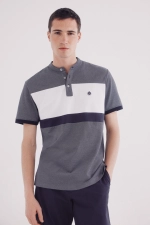 Футболка-поло Slim fit колор-блок