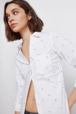 Сорочка з тканини Oxford з V-подібним вирізом