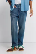 Джинсы с эффектом окрашивания, стиль regular fit