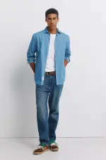 Джинсы с эффектом окрашивания, стиль regular fit