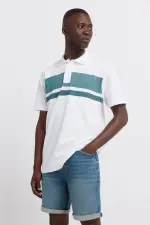 Поло пике в полоску regular fit
