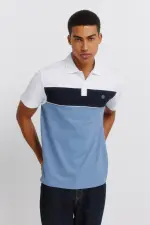 Поло пике в стиле колор-блок slim fit