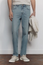 Джинси вузького крою з ефектом додаткового фарбування