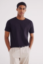 Базова футболка з бавовни та еластану slim fit