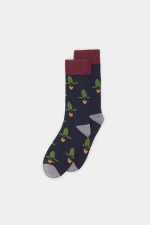 Шкарпетки з принтом у вигляді рослин