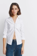 Сорочка з тканини Oxford з V-подібним вирізом