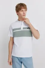 Поло з піке зі стоячим коміром slim fit