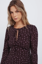 Сукня-міді з дрібним квітковим принтом