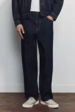 Джинсы с эффектом "размывания краски", wide leg