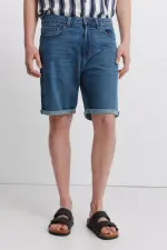 Базовые джинсовые бермуды slim fit