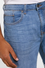 Базові джинсові шорти-бермуди крою slim fit
