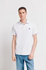 Поло пике Slim Fit с контрастными манжетами
