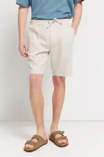 Бермуды slim fit из льна