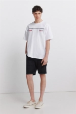 Базові чорні джинсові бермуди slim fit