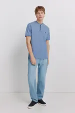 Поло з піке зі стоячим коміром slim fit