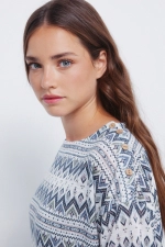 Футболка с длинным рукавом и принтом