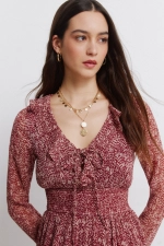 Сукня міді з принтом