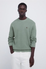 Структурований джемпер з круглим вирізом